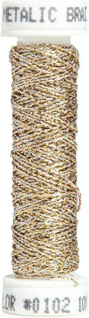 #0102 - Au Ver A Soie Metallic Braid Size 4