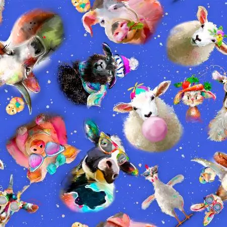 -23043-BLU Blue Tossed Animals