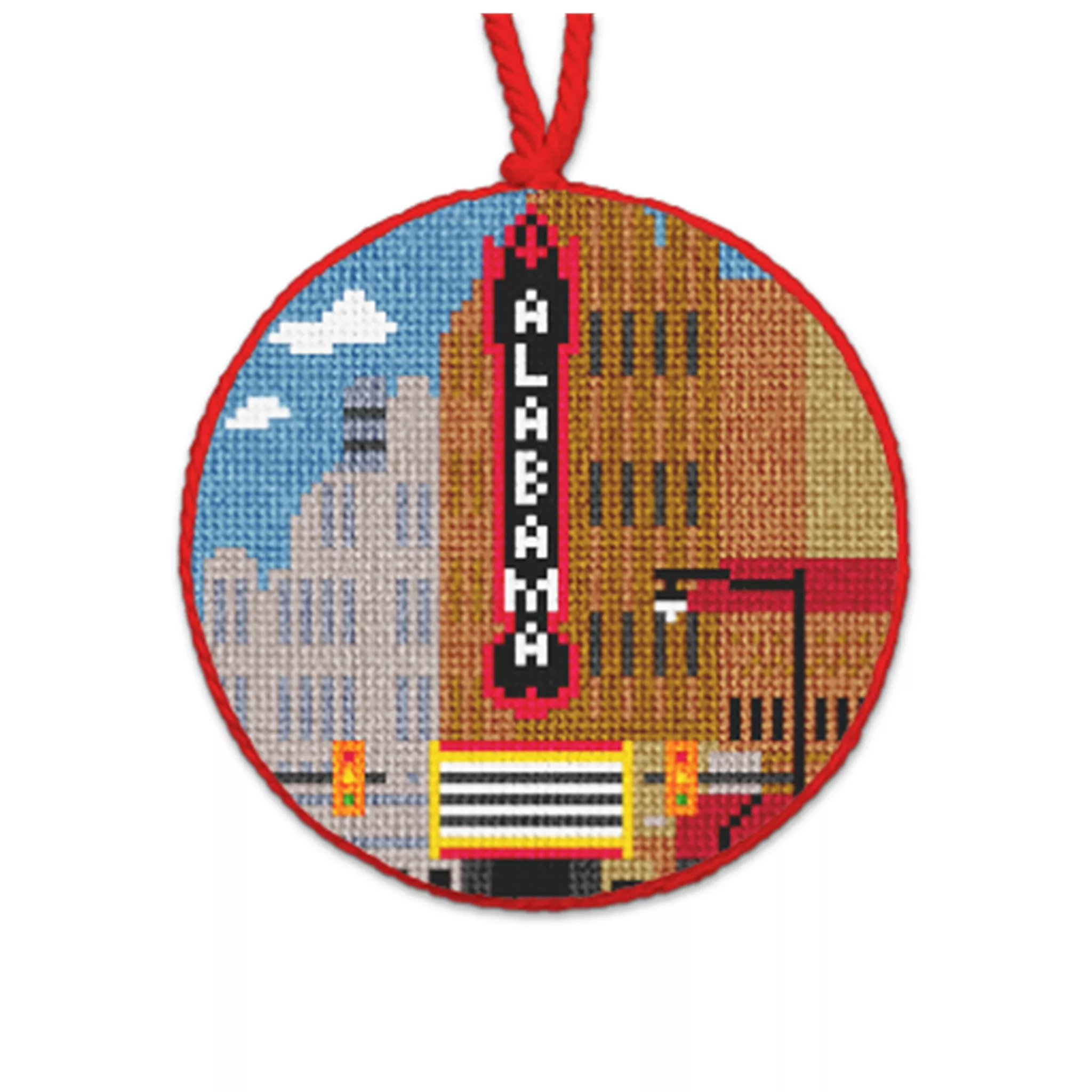 Alabama Theatre Needlepoint Ornament
