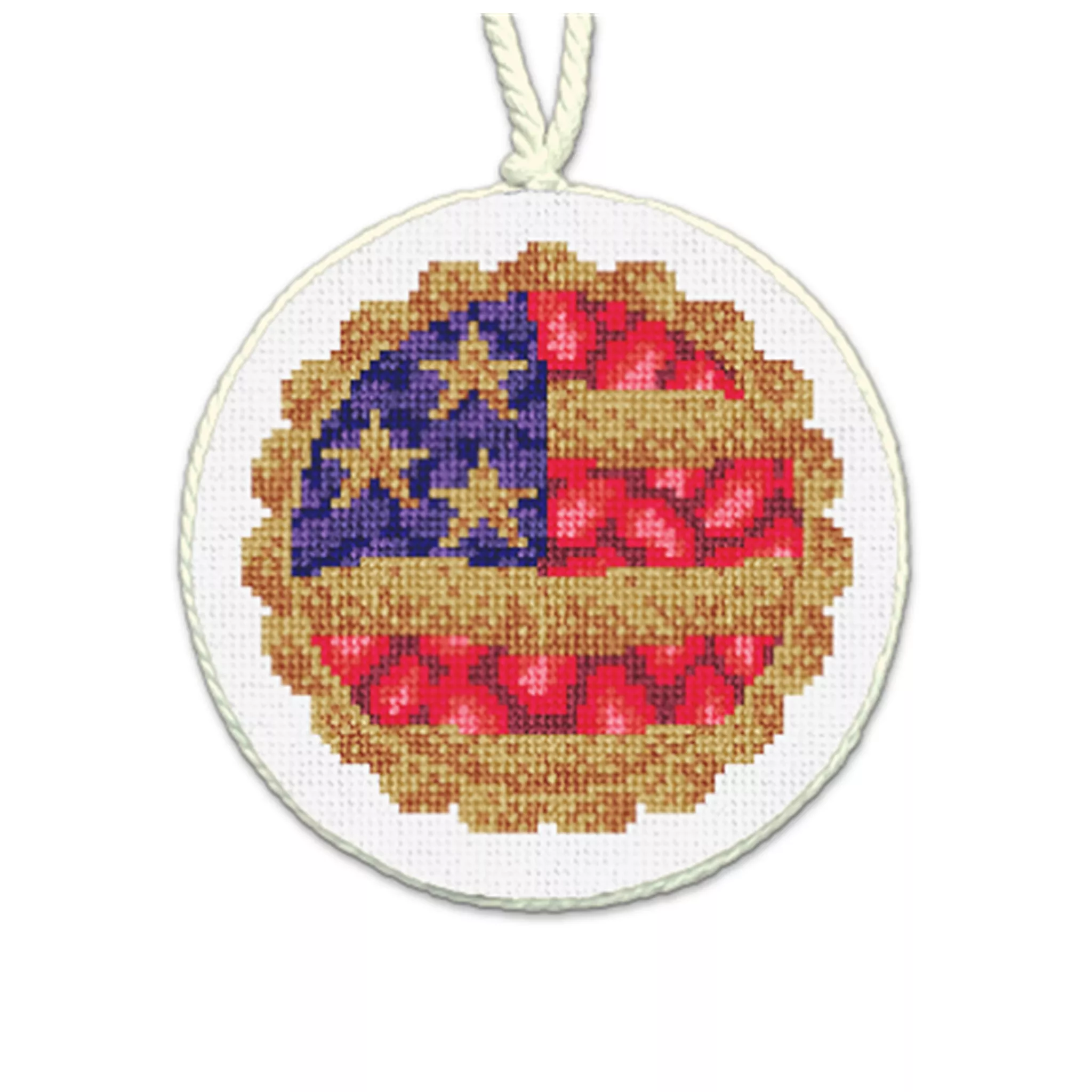 American As Apple Pie Needlepoint Ornament