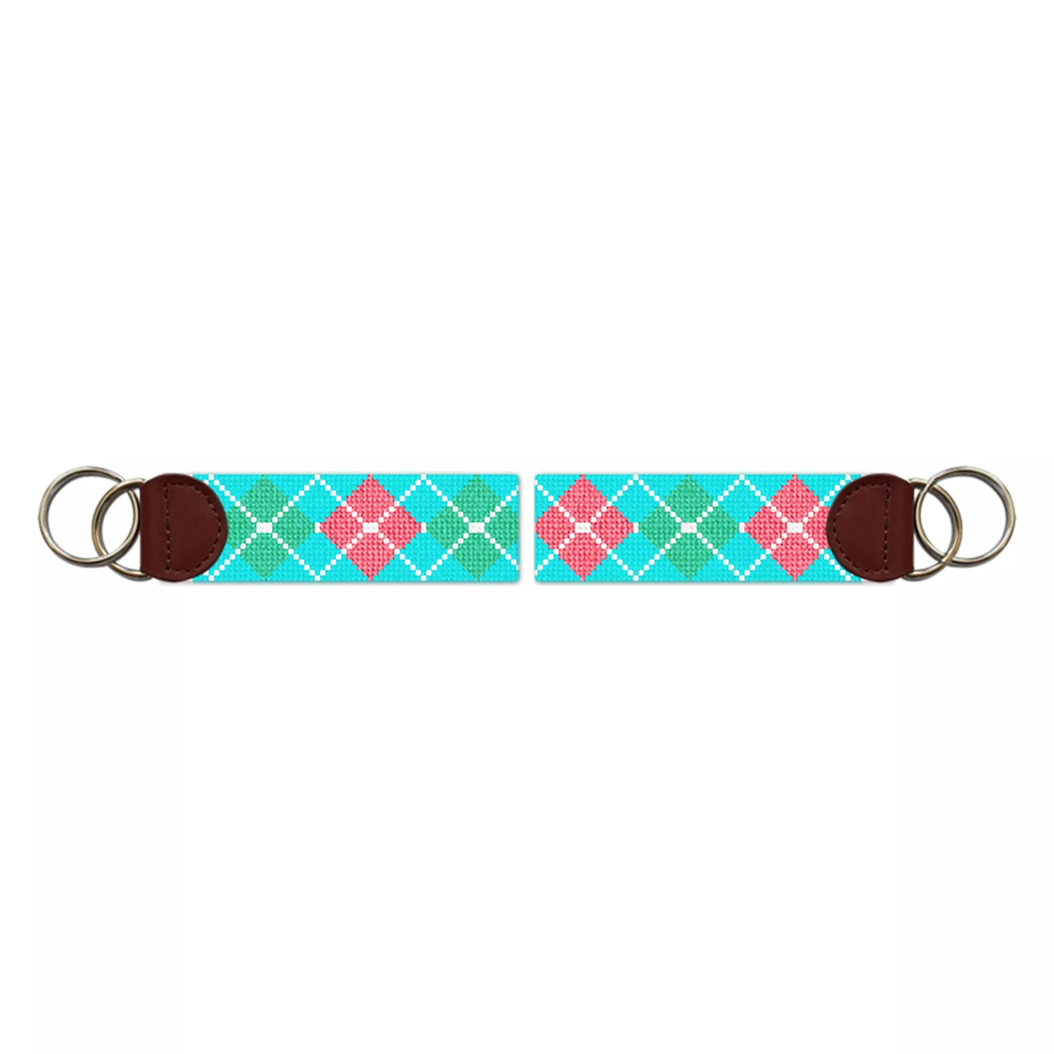 Argyle Needlepoint Key Fob