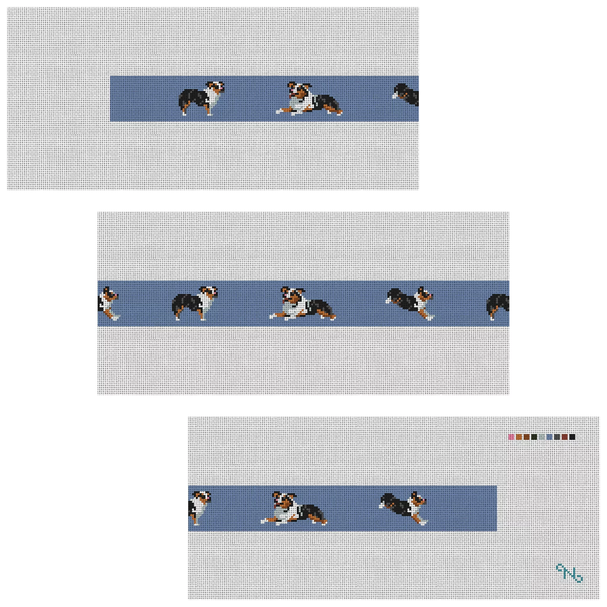 Aussie Shepherd Needlepoint Belt Kit