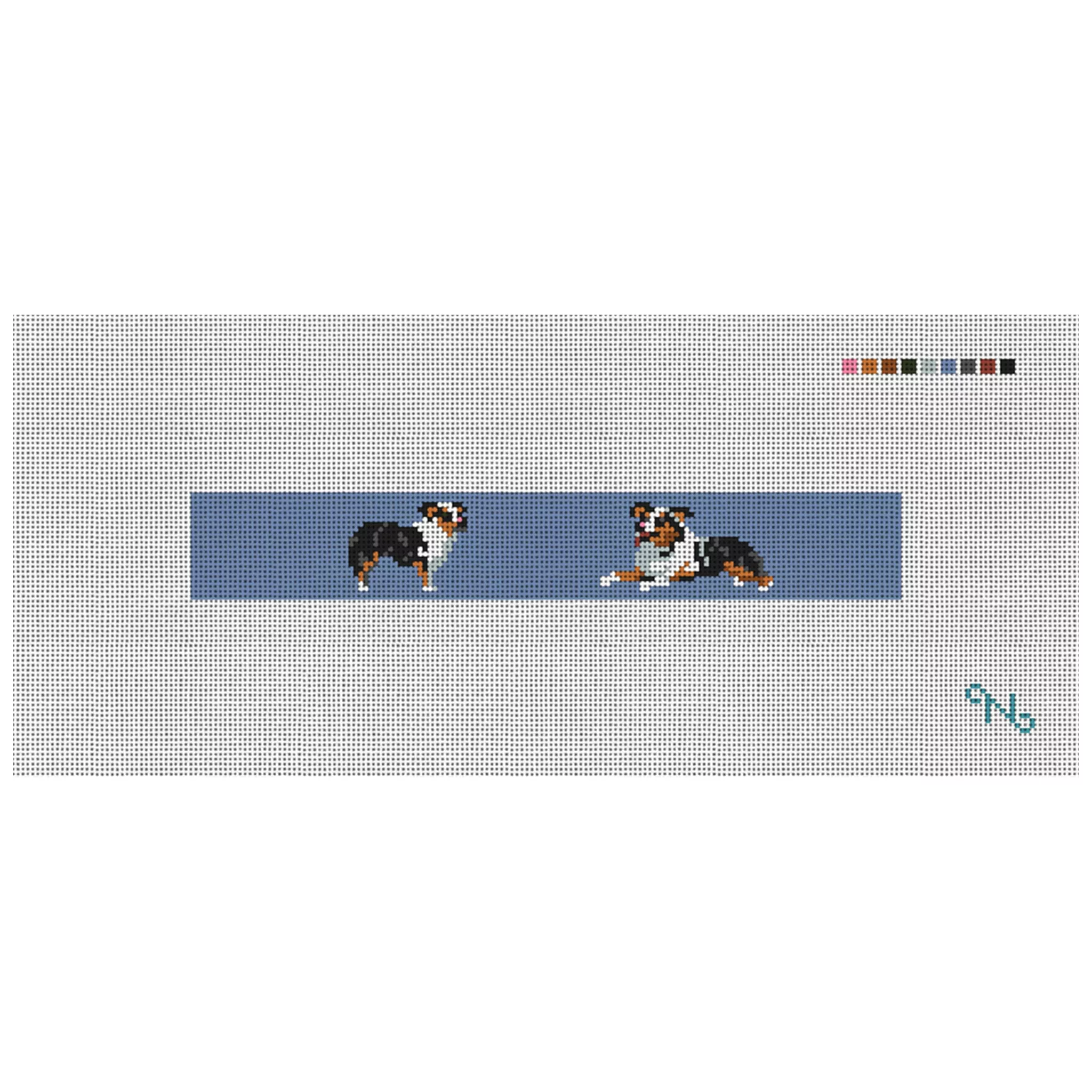 Aussie Shepherd Needlepoint Key Fob Kit
