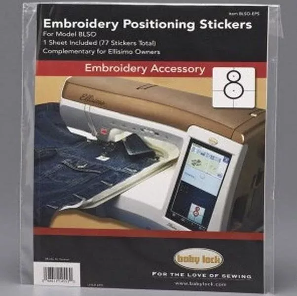 Baby Lock Embroidery Positioning Stickers