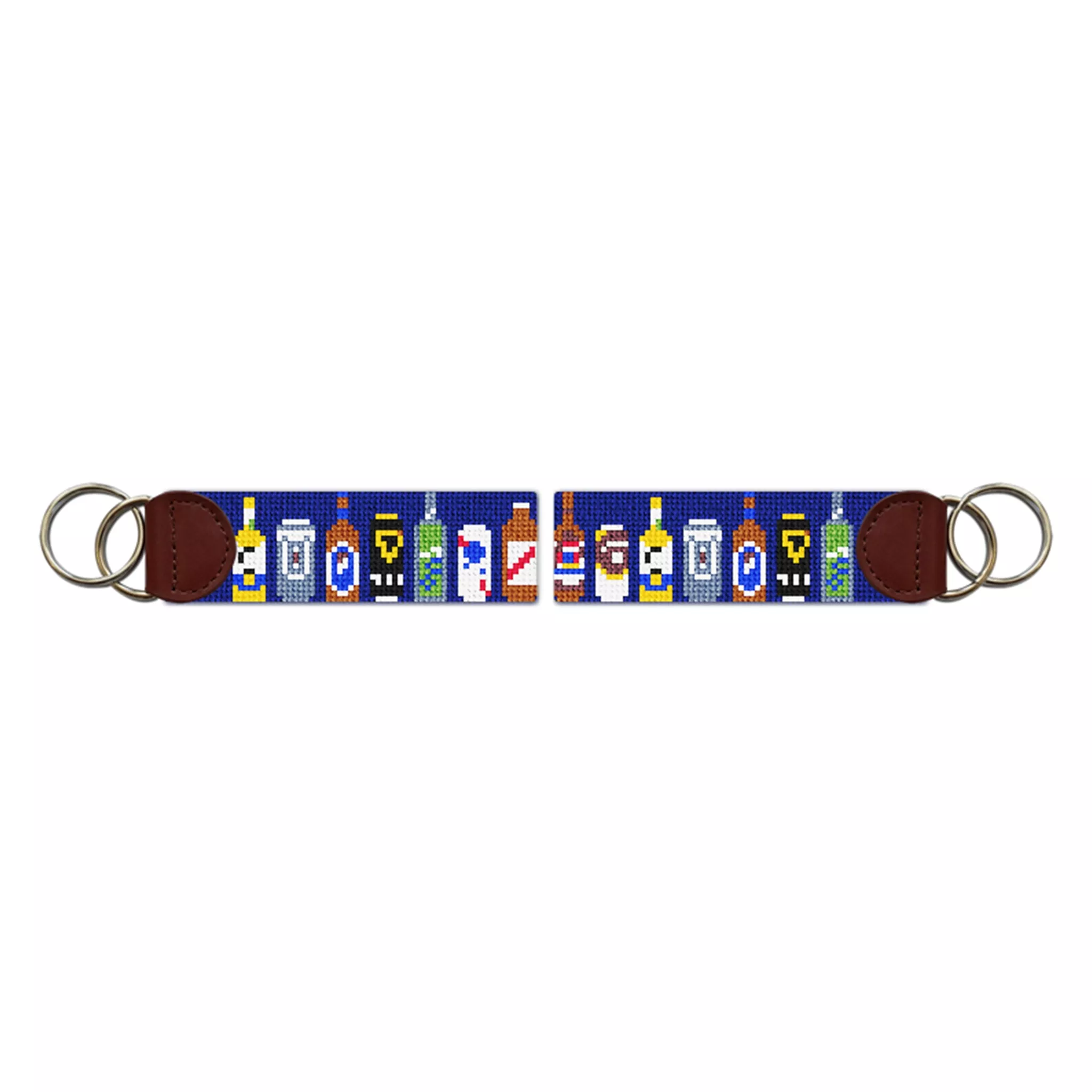Beer Collection Needlepoint Key Fob
