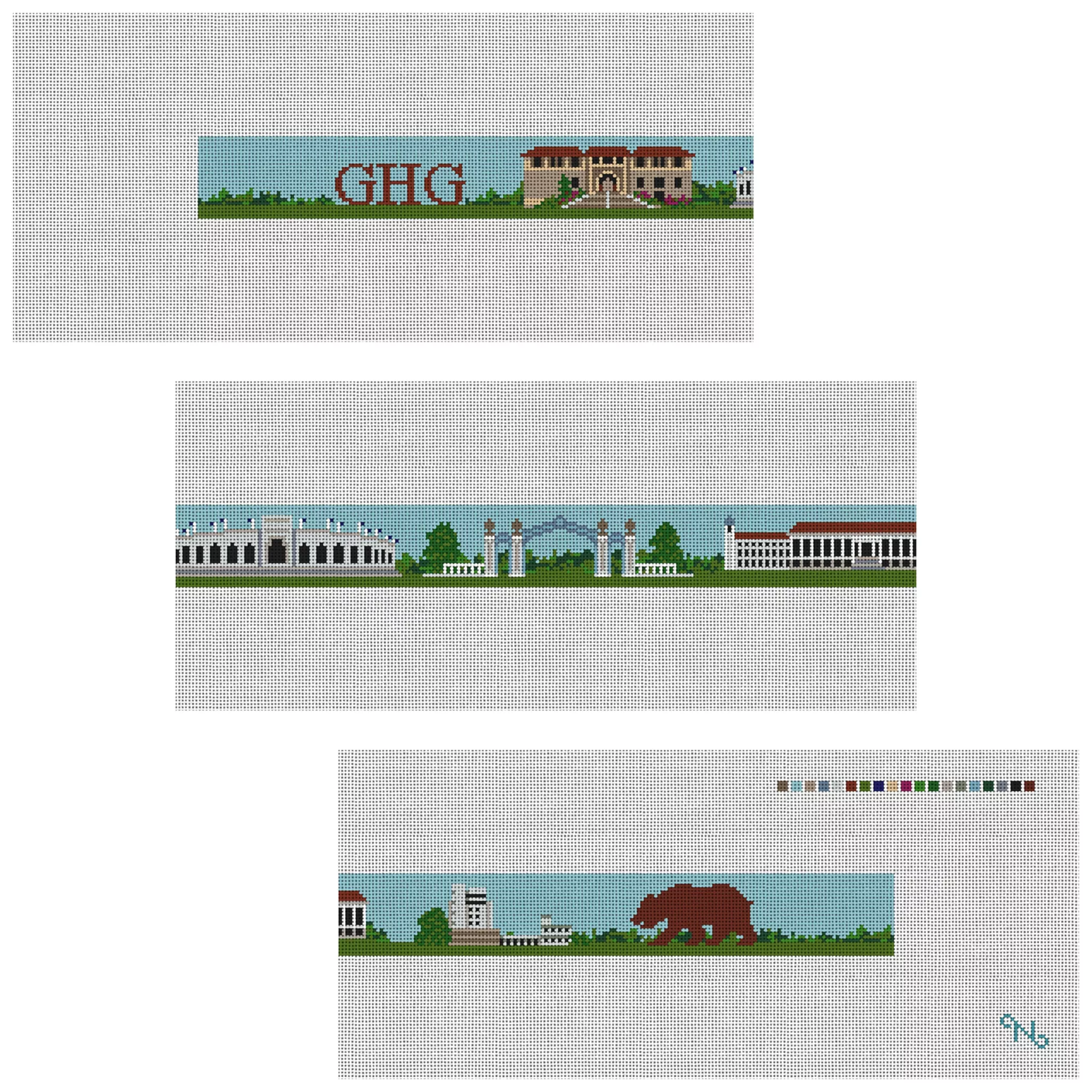 Berkeley California Landscape Needlepoint Belt Kit