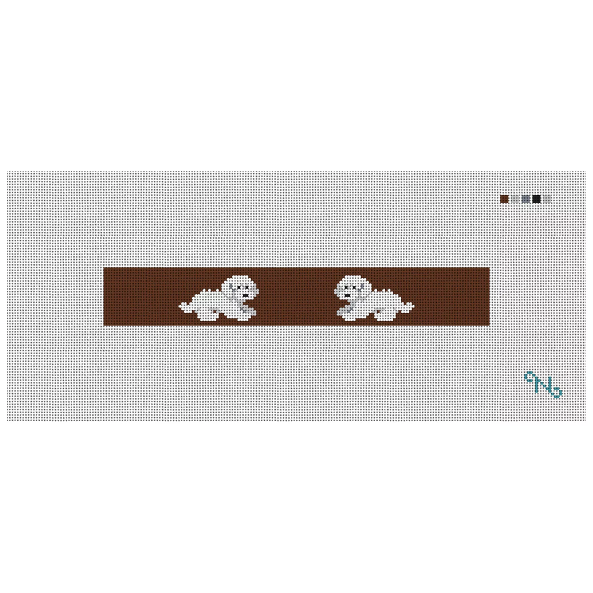 Bichon Frise Needlepoint Key Fob Kit