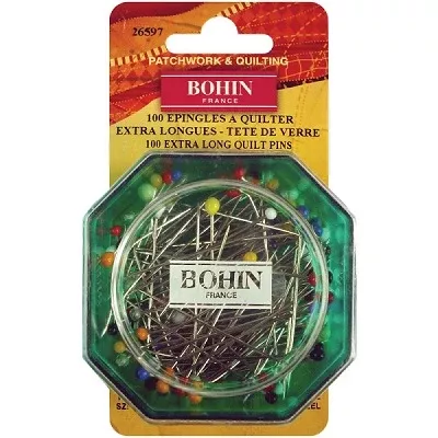 Bohin Glass Head Super Fine Quilters Pins - BOH26610