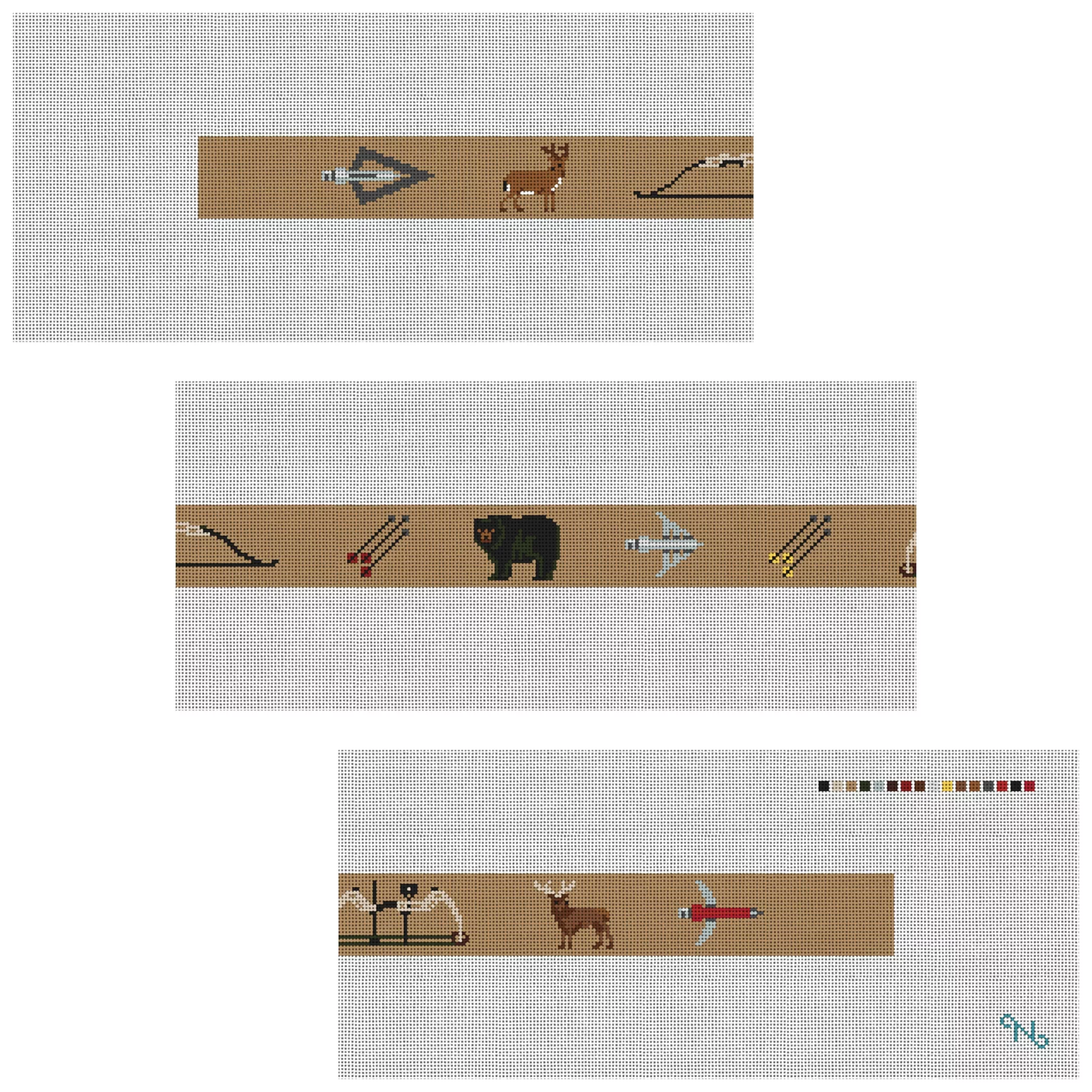 Bowhunting Needlepoint Belt Kit