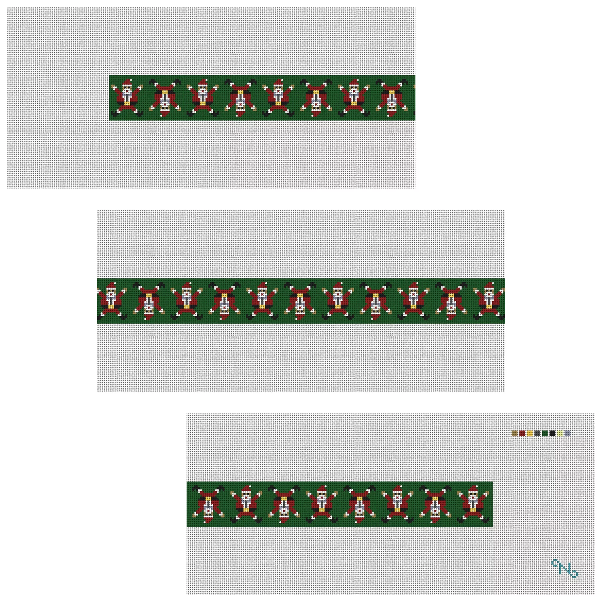 Cartwheeling Santa Needlepoint Belt Kit