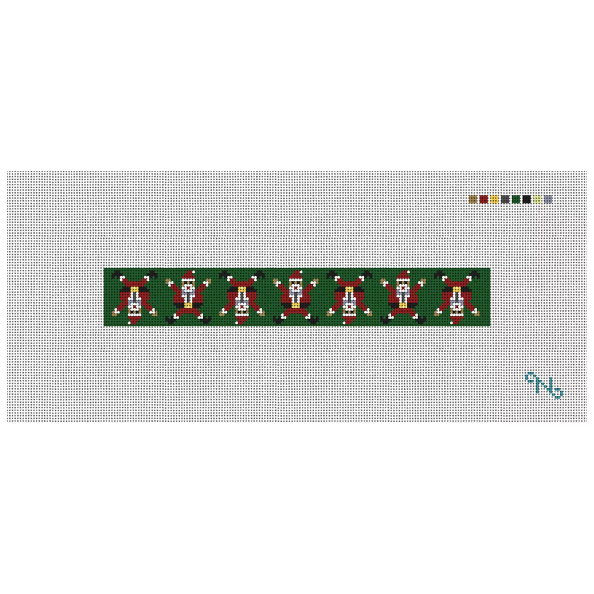Cartwheeling Santa Needlepoint Key Fob Kit