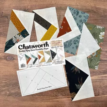 Chatsworth Braided Flying Geese Foundation Piecing Paper