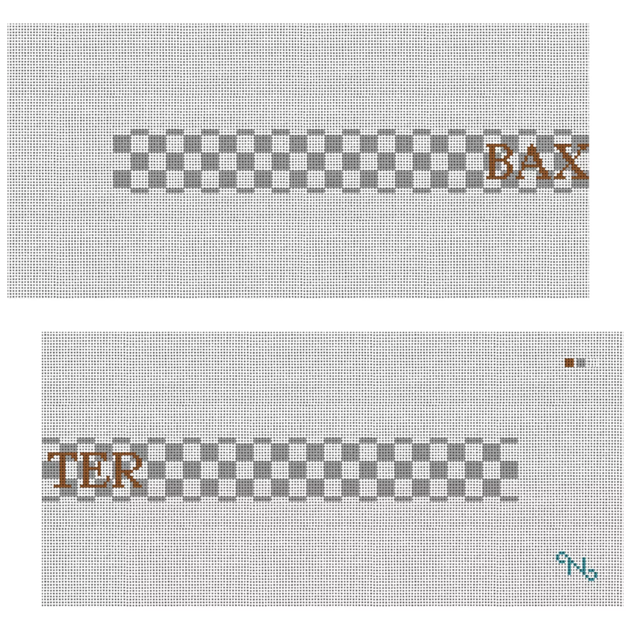 Checkerboard Needlepoint Dog Collar Kit