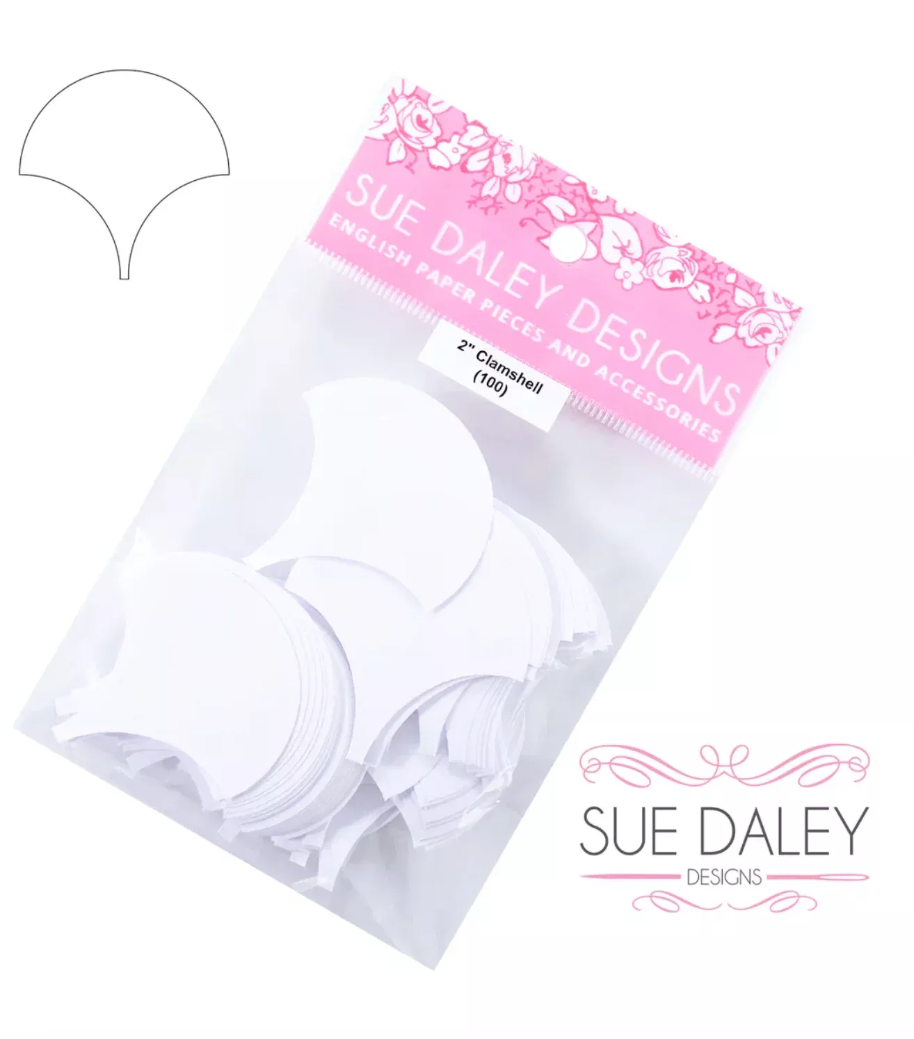 Clamshell Papers and Arcylic Templates by Sue Daley - Multiple Sizes