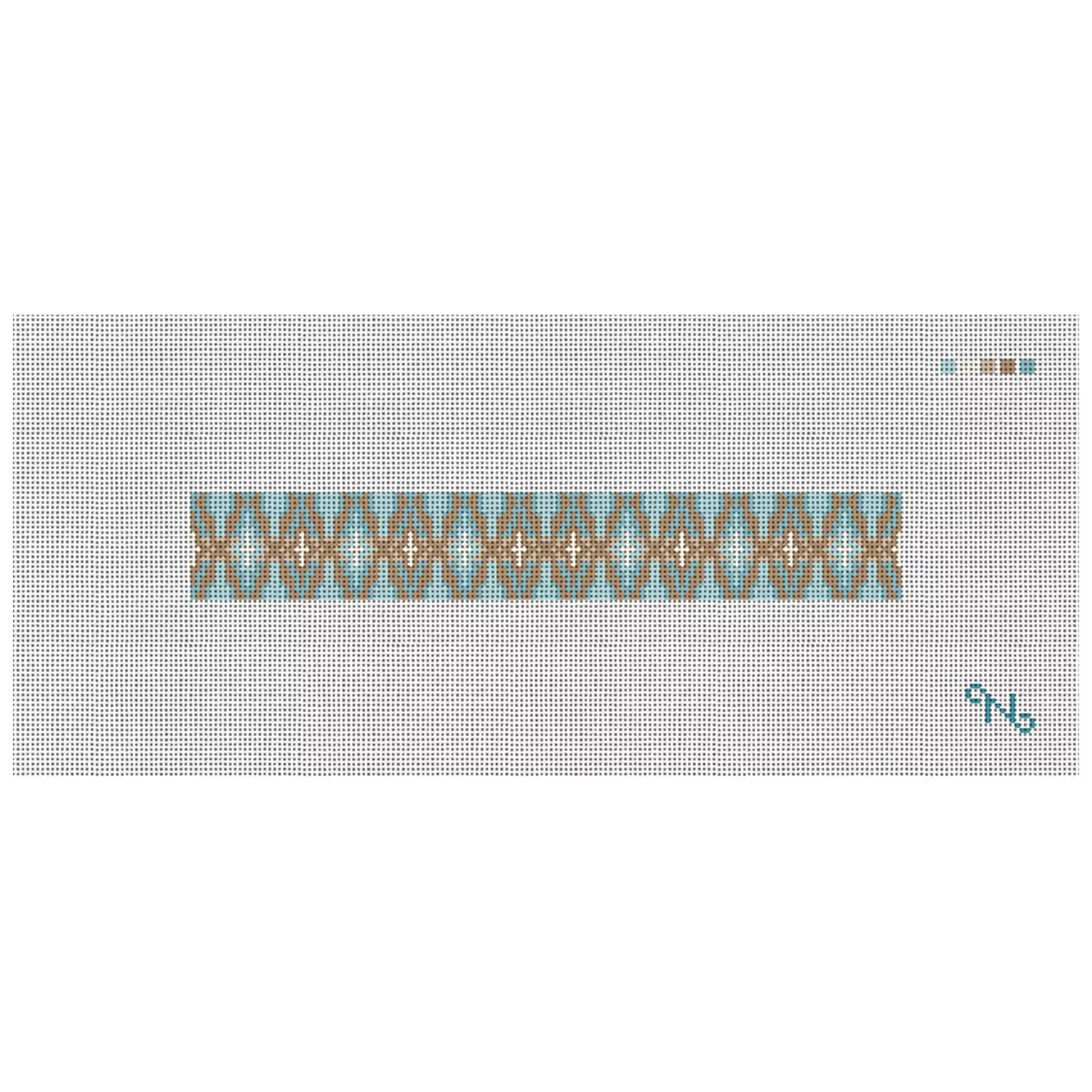 Crossing Paths Blue Needlepoint Key Fob Kit