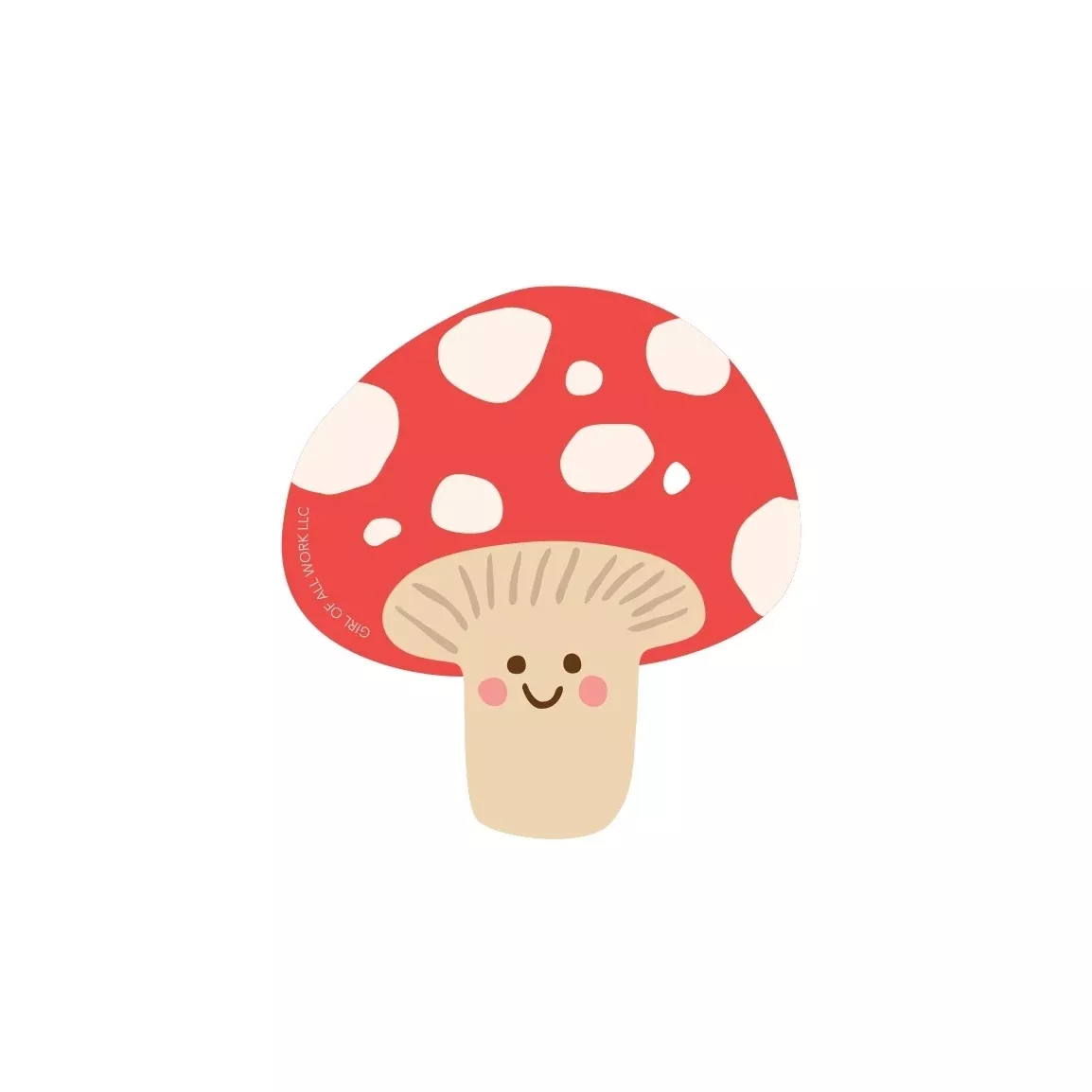 Cute Mushroom Vinyl Sticker