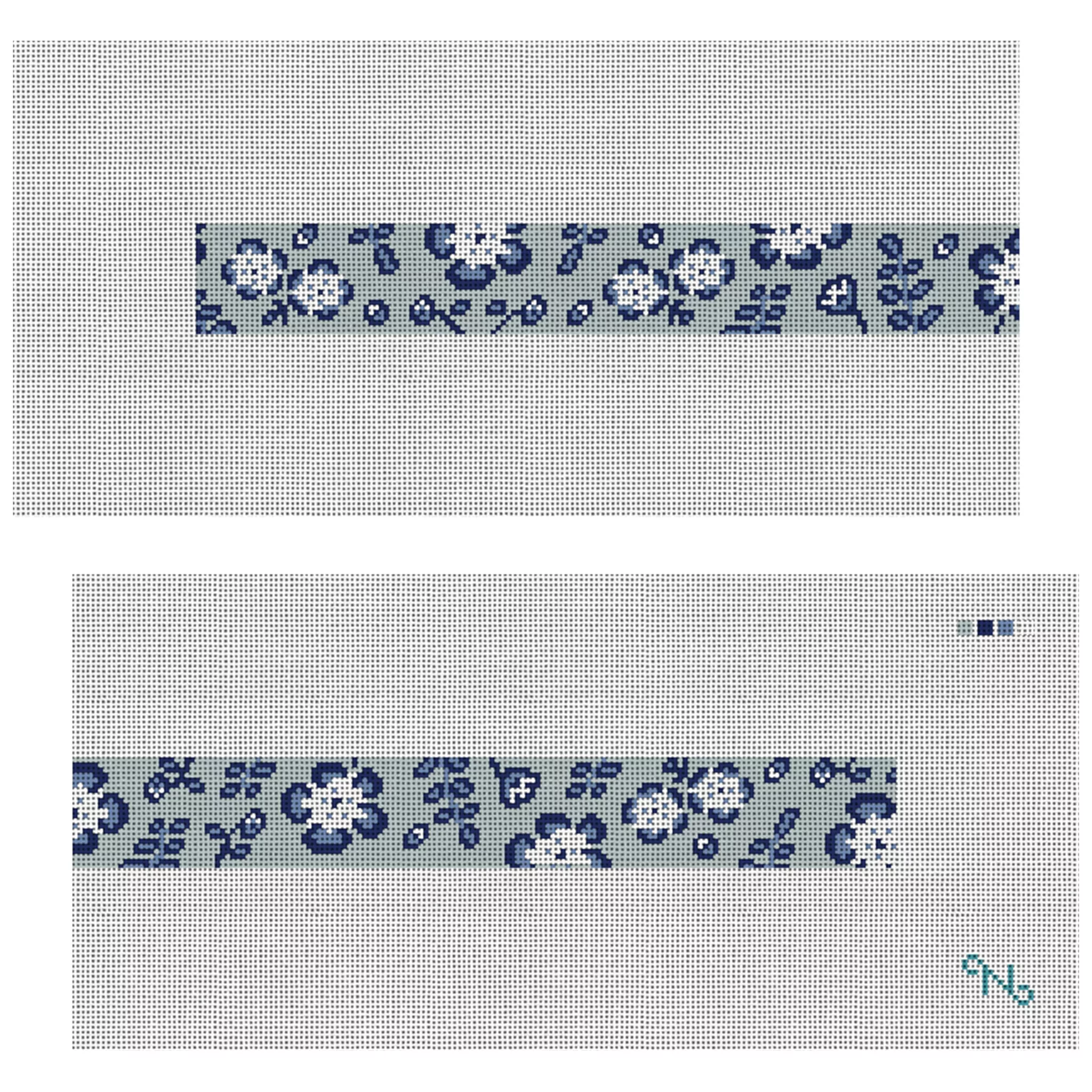 Dancing Blossoms Needlepoint Dog Collar Kit