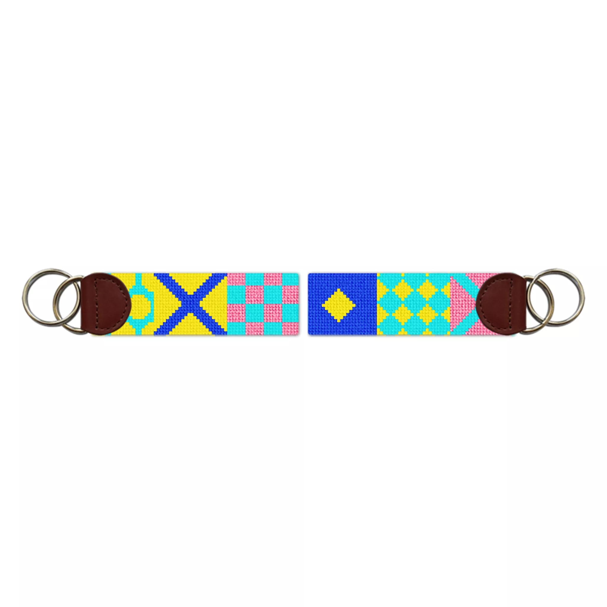 Derby Silks Needlepoint Key Fob
