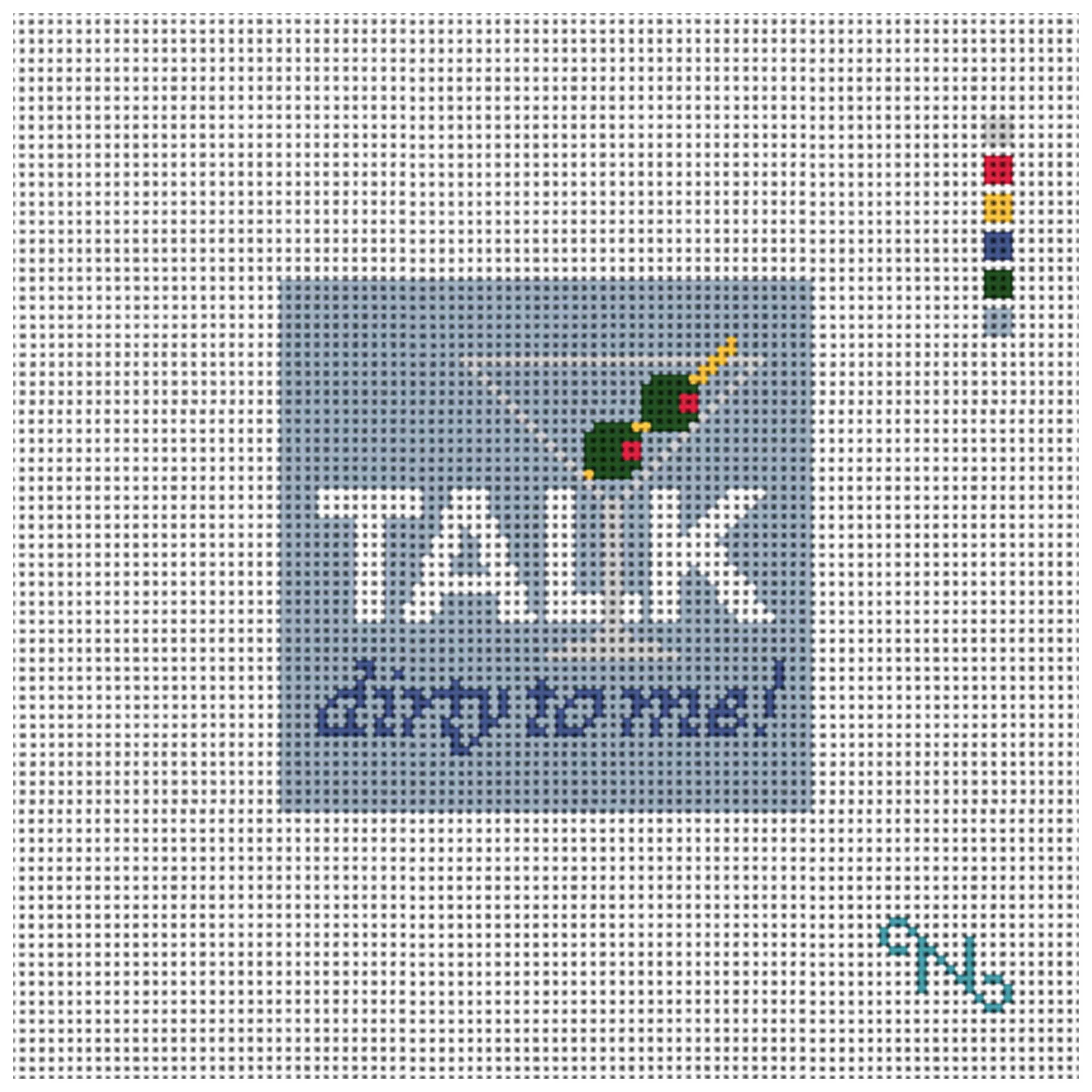 Dirty Martini Needlepoint Coaster Ornament Kit