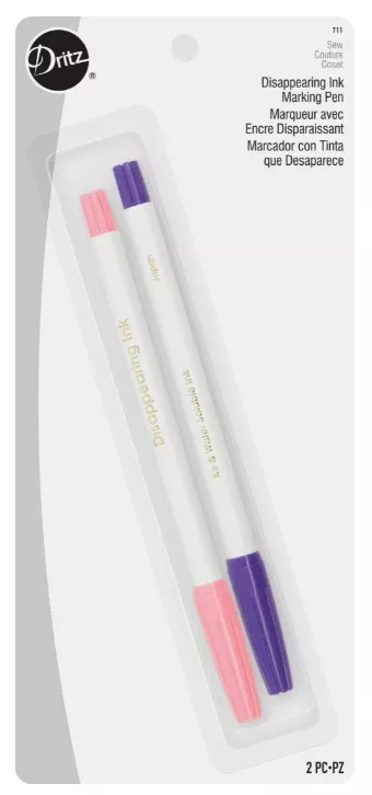 Dritz Disappearing Ink Marking Pens Combo Pack, Pink/Purple- DZ711
