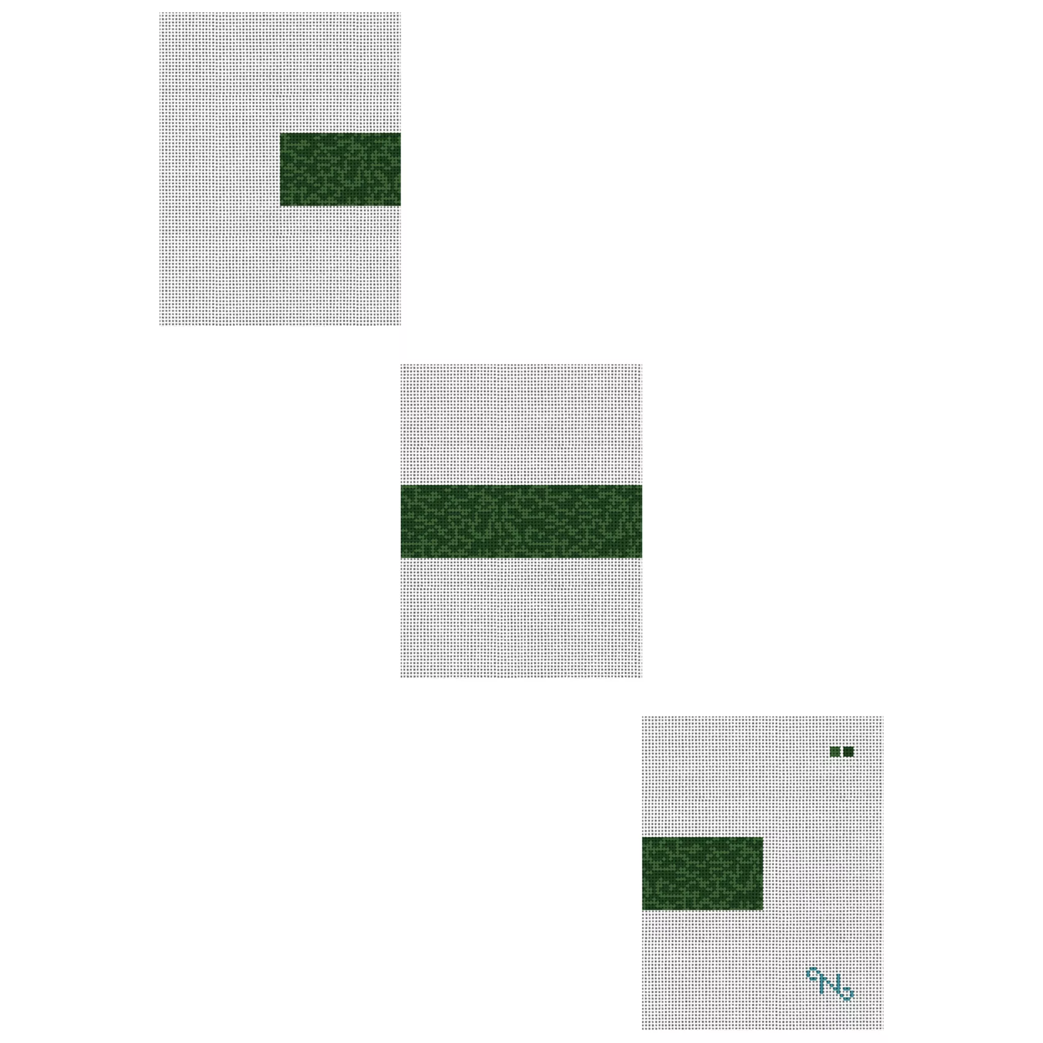 Emerald Gator Skin Needlepoint Key Fob Kit