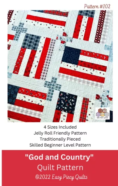 EPQ-30678 God and Country Quilt Pattern