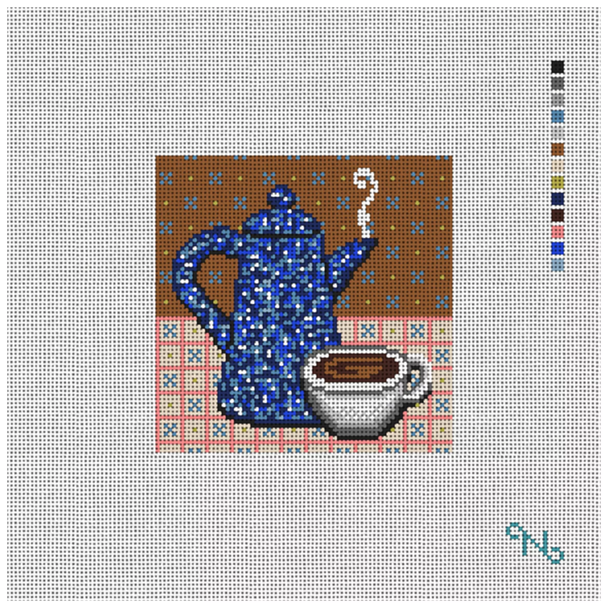 Espresso Needlepoint Coaster Ornament Kit