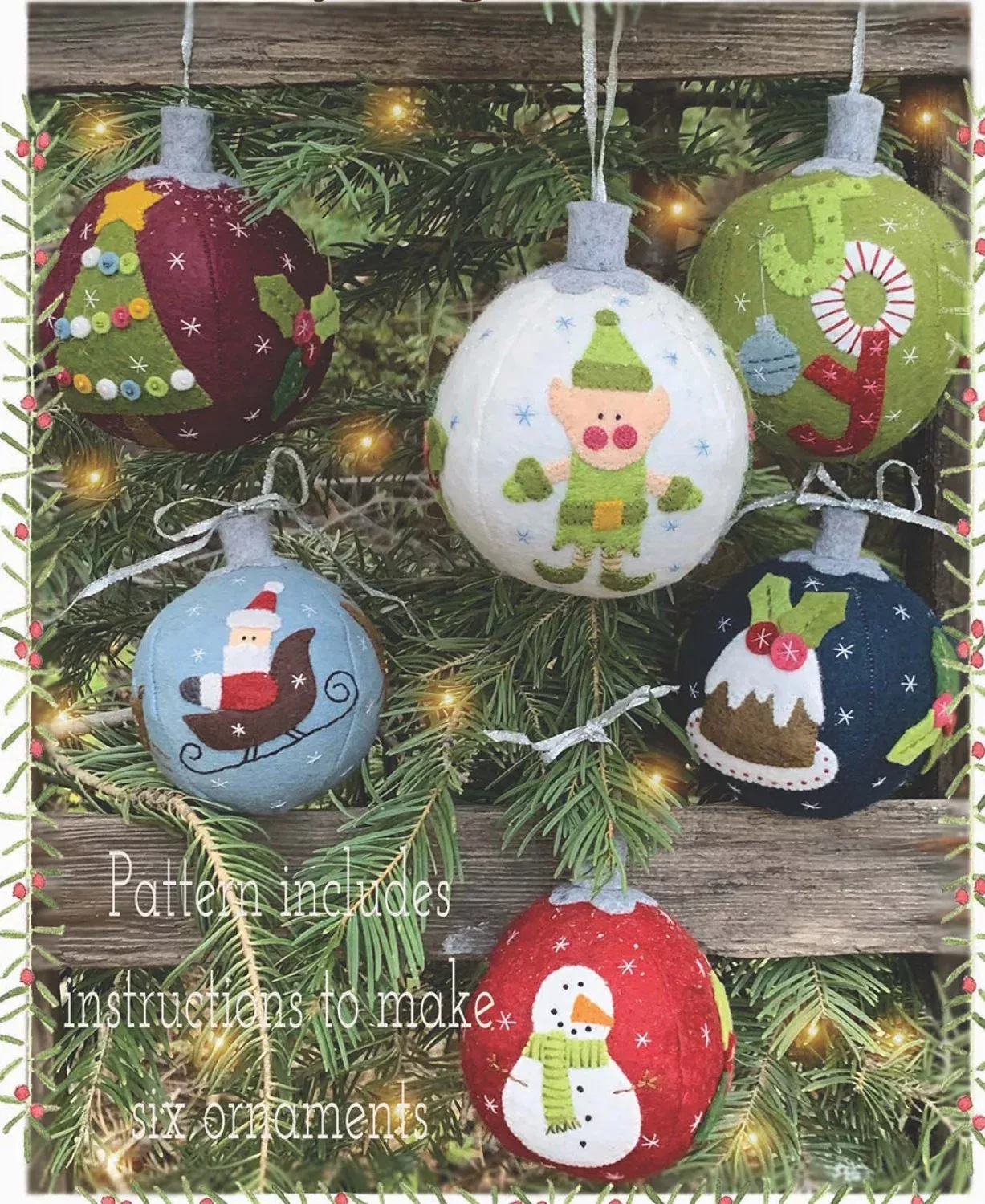 Everything Nice Ornament Wool Felt & Floss Kit by Bareroots(Includes Pattern) - Special Order