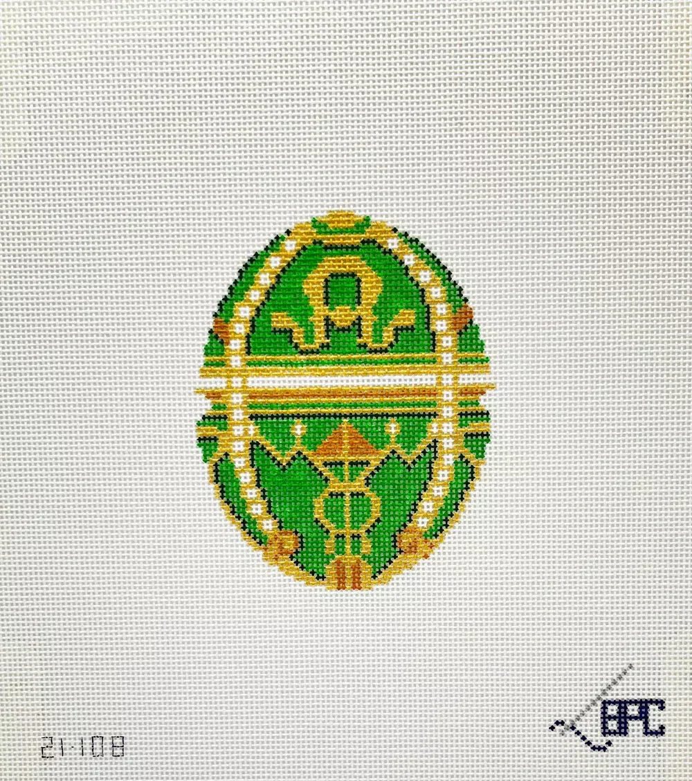 Faberge Egg - Green 21-108