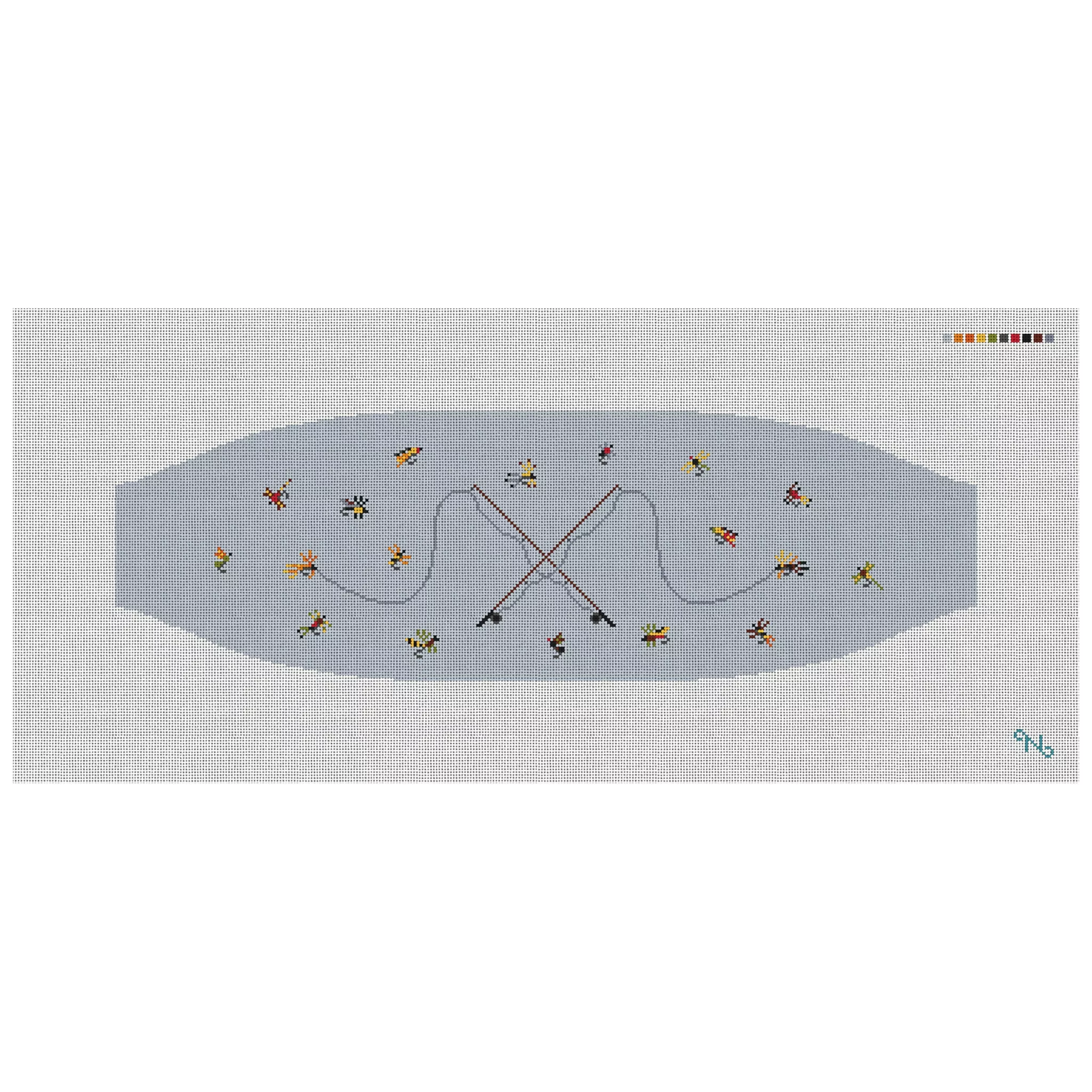 Fly Fishing Needlepoint Cummerbund Kit