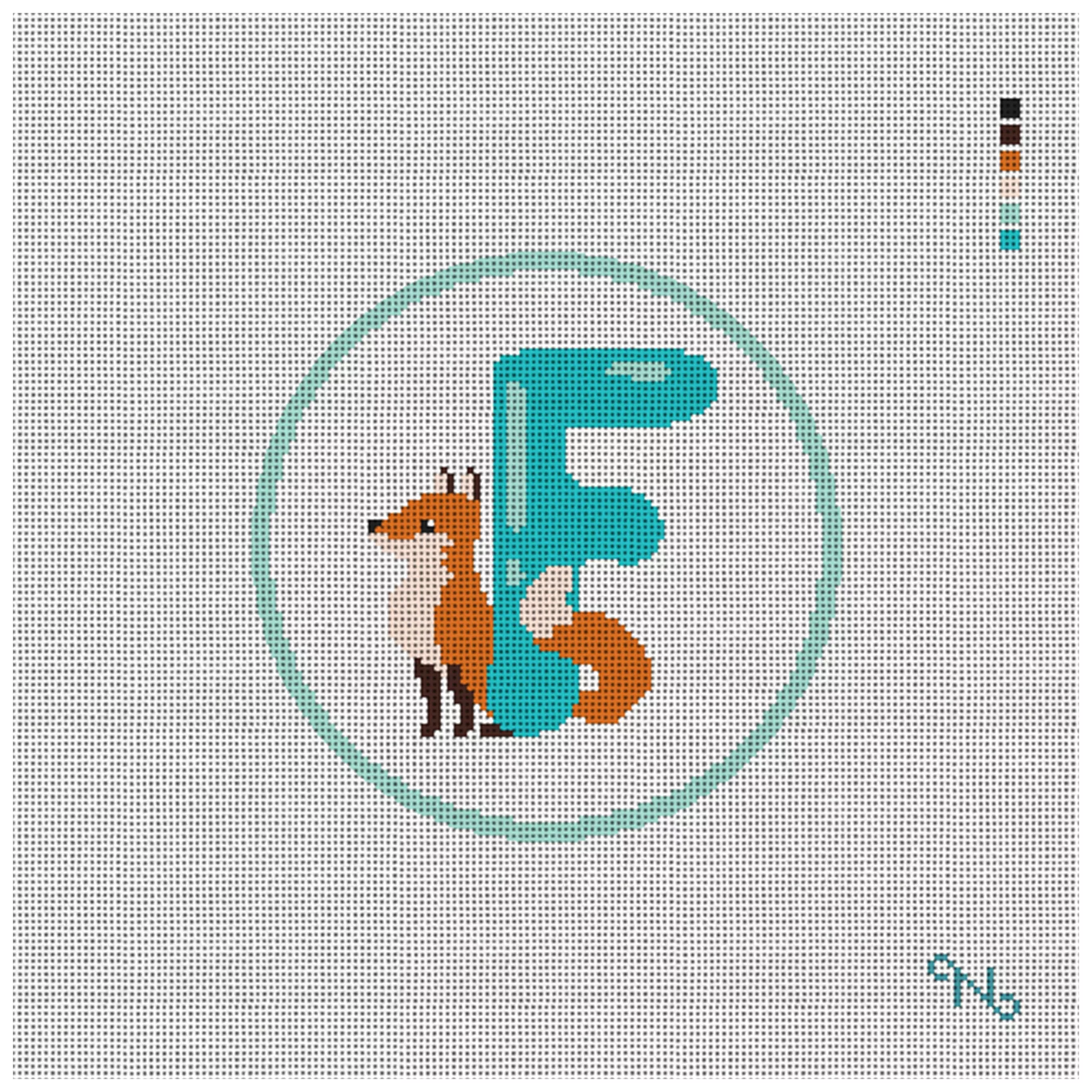 Friendly Fox Needlepoint Ornament Kit