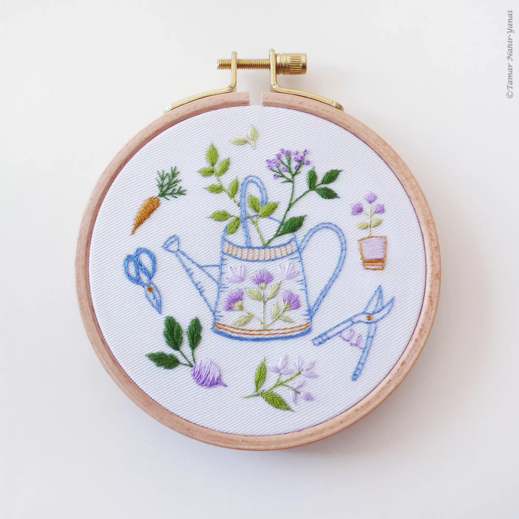 Garden Tools Embroidery Kit
