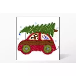 GO! Cute Car Christmas Embroidery Designs by V-Stitch Designs