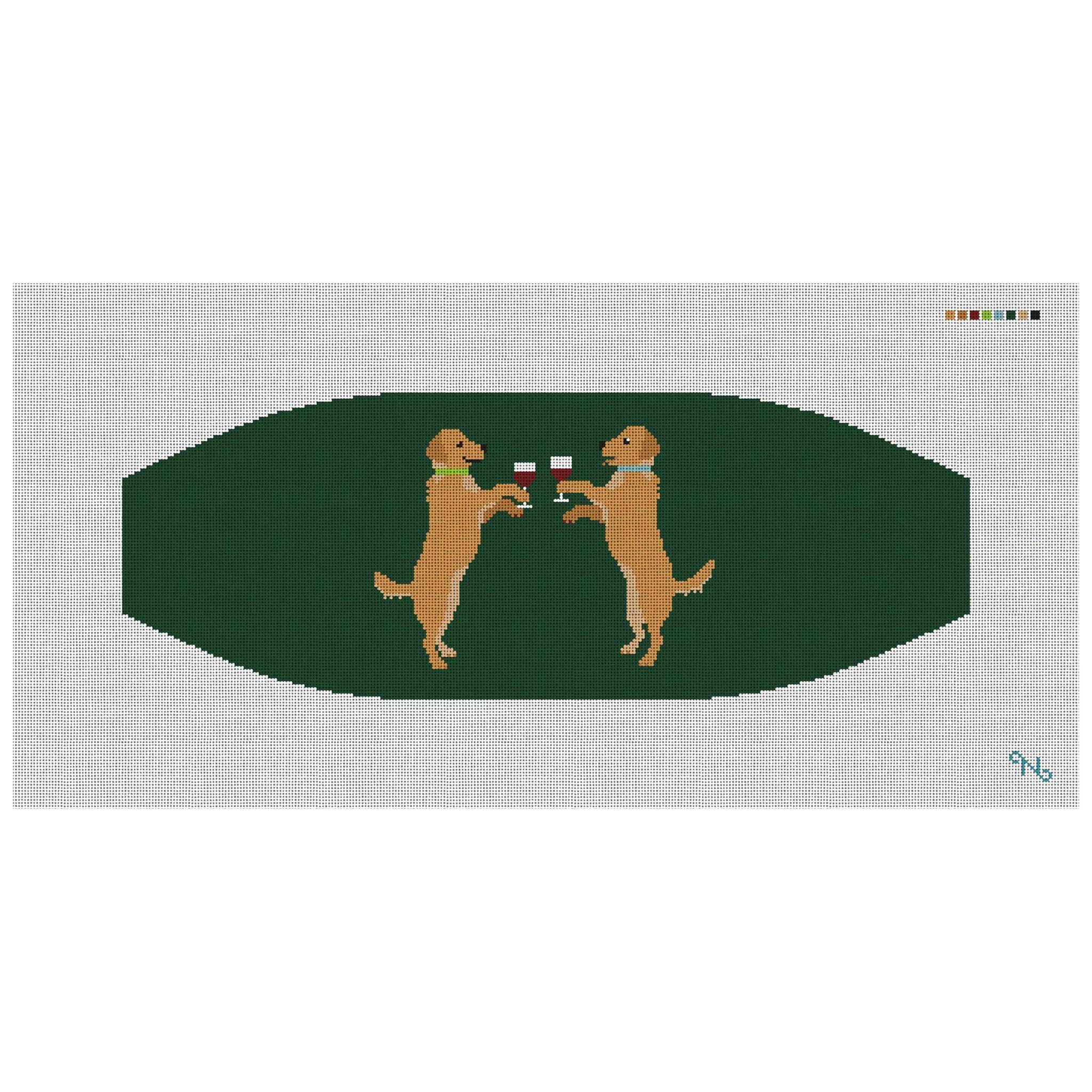 Golden Event Wedding Cummerbund Needlepoint Kit