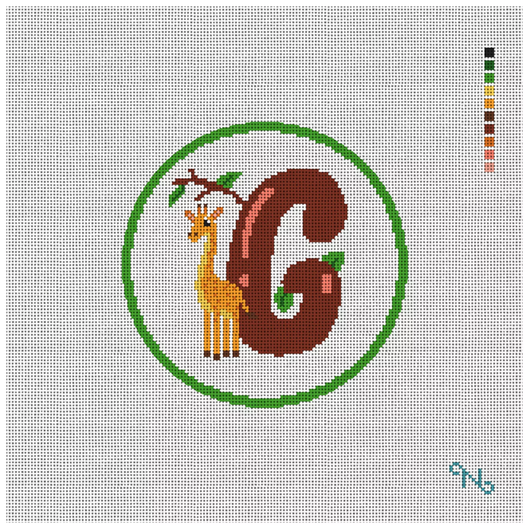 Goofy Giraffe Needlepoint Ornament Kit