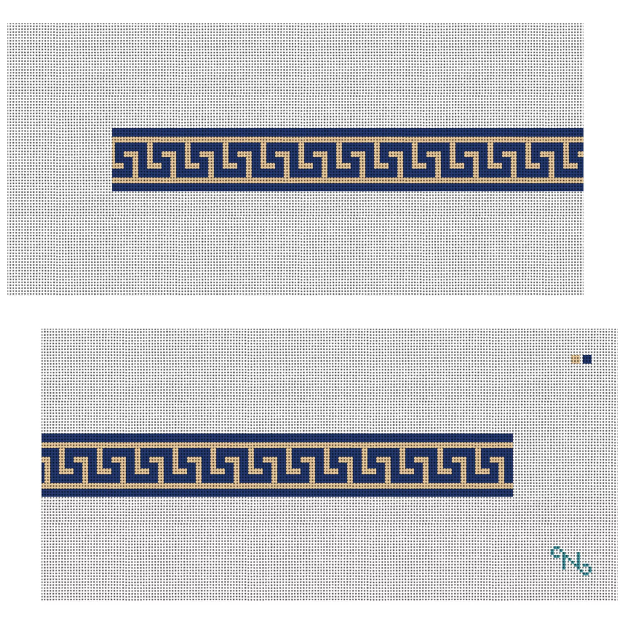 Greek Key Needlepoint Dog Collar Kit