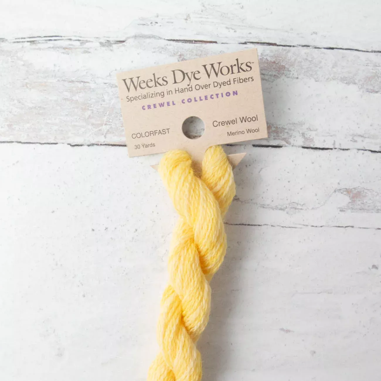Hand Over Dyed Crewel Wool Yarn - Banana Popsicle (1115)