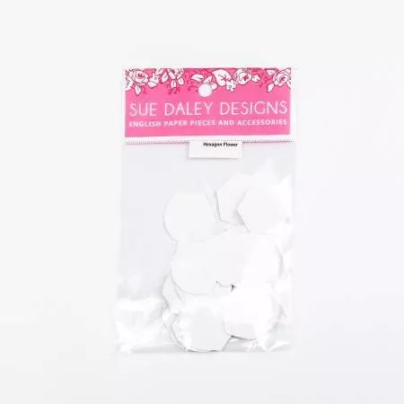 Hexagon Flower Papers 100 Piece Packs by Sue Daley - Multiple Sizes