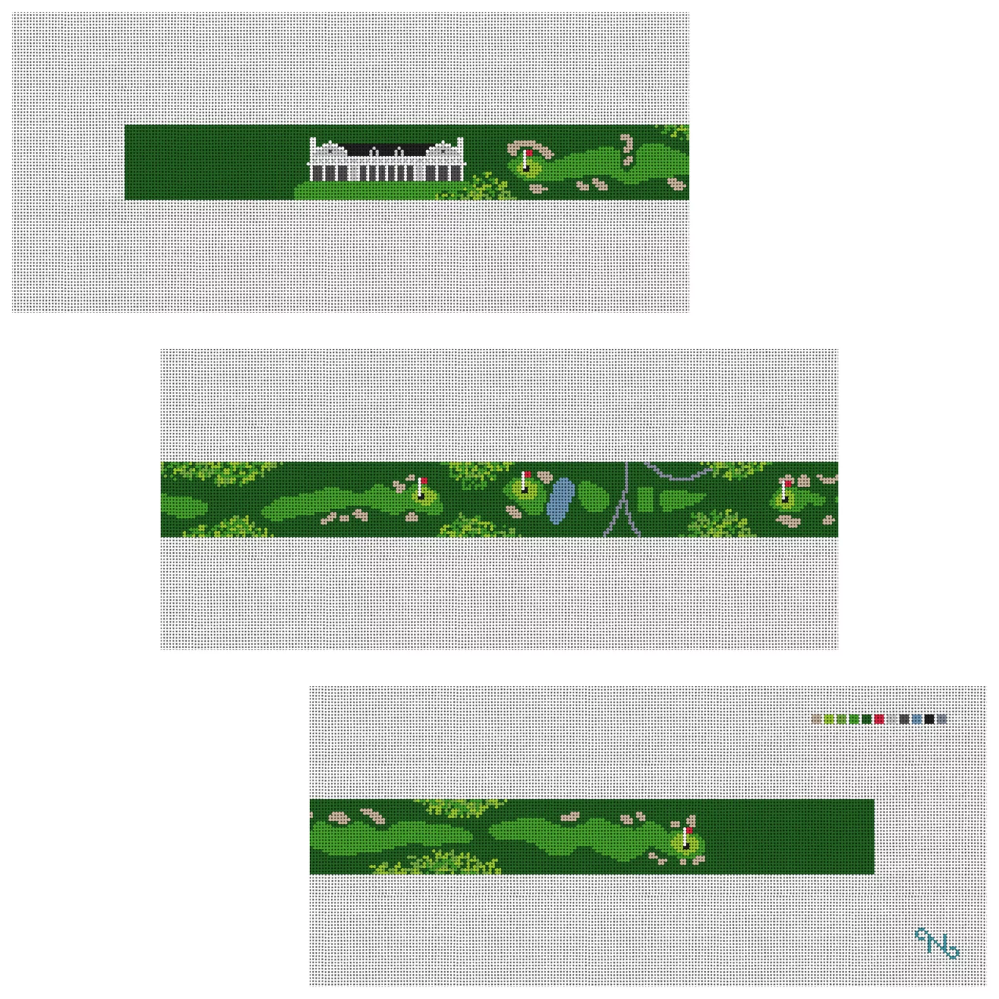 Indian Hill Golf Course Needlepoint Belt Kit