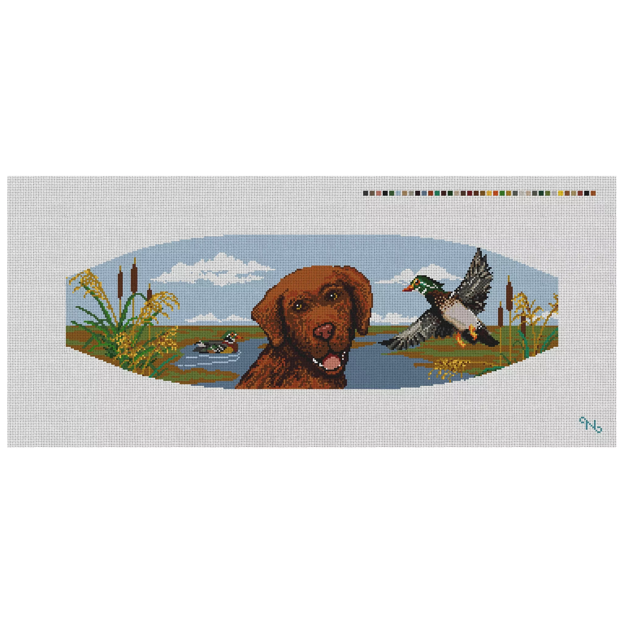Man's Best Friend Cummerbund Needlepoint Kit