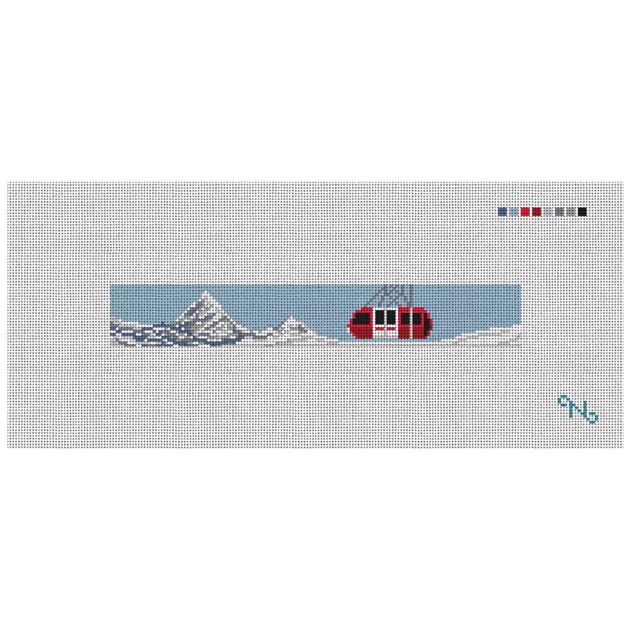 Matterhorn Tramway Needlepoint Key Fob Kit