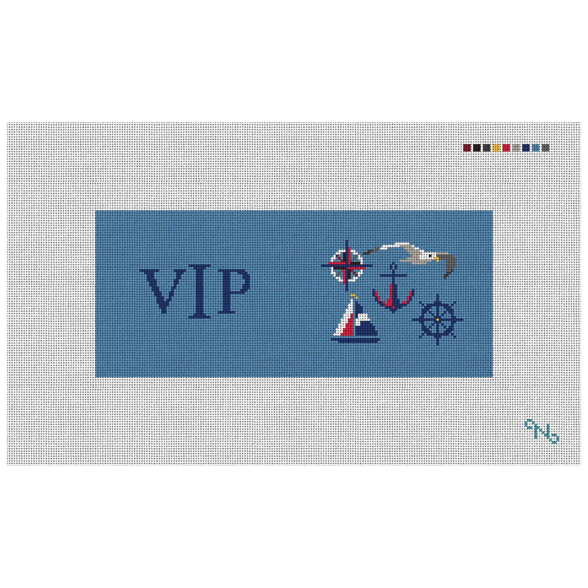 Nautical Needlepoint Flask Kit