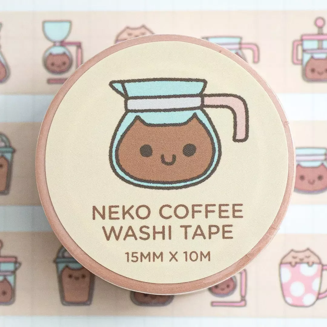 Neko Coffee Washi Tape