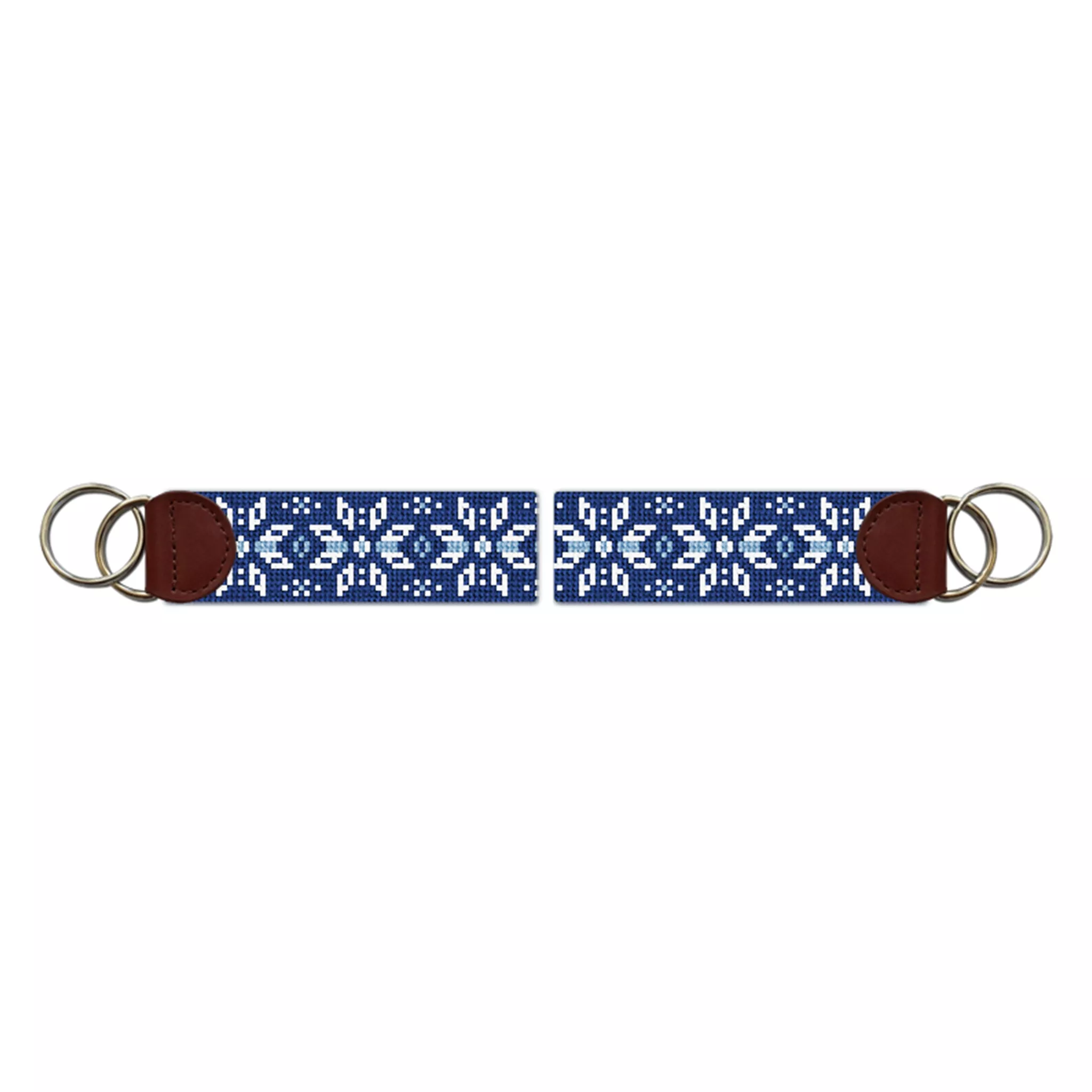 Nordic Snowflake Needlepoint Key Fob