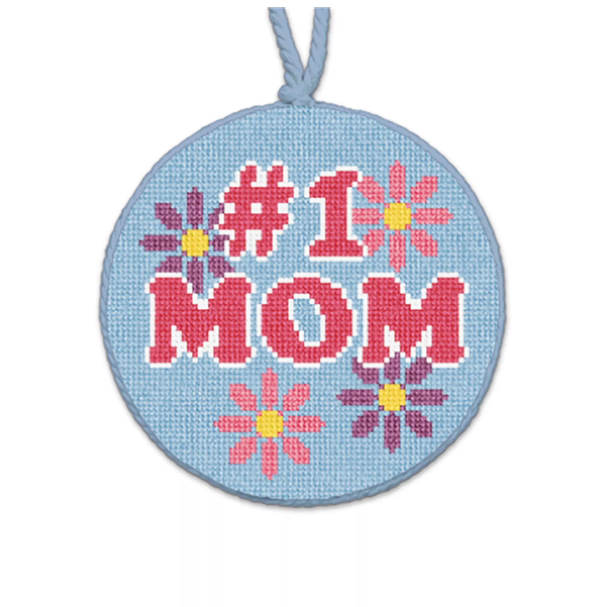 Number One Mom Needlepoint Ornament