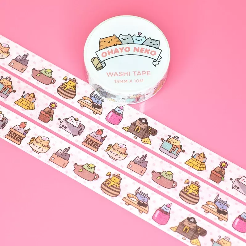 Ohayo Neko Washi Tape