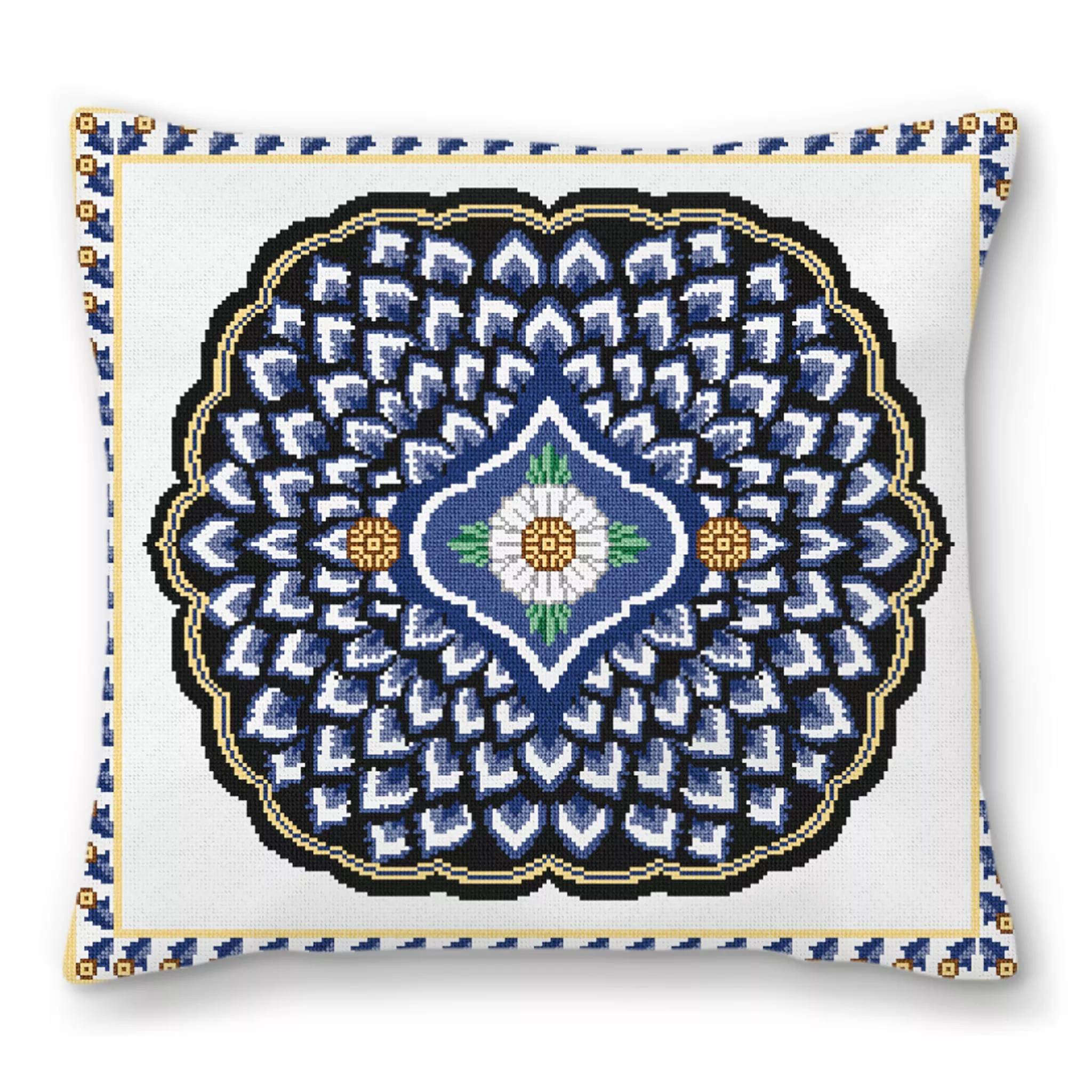 Ornamental Needlepoint Pillow