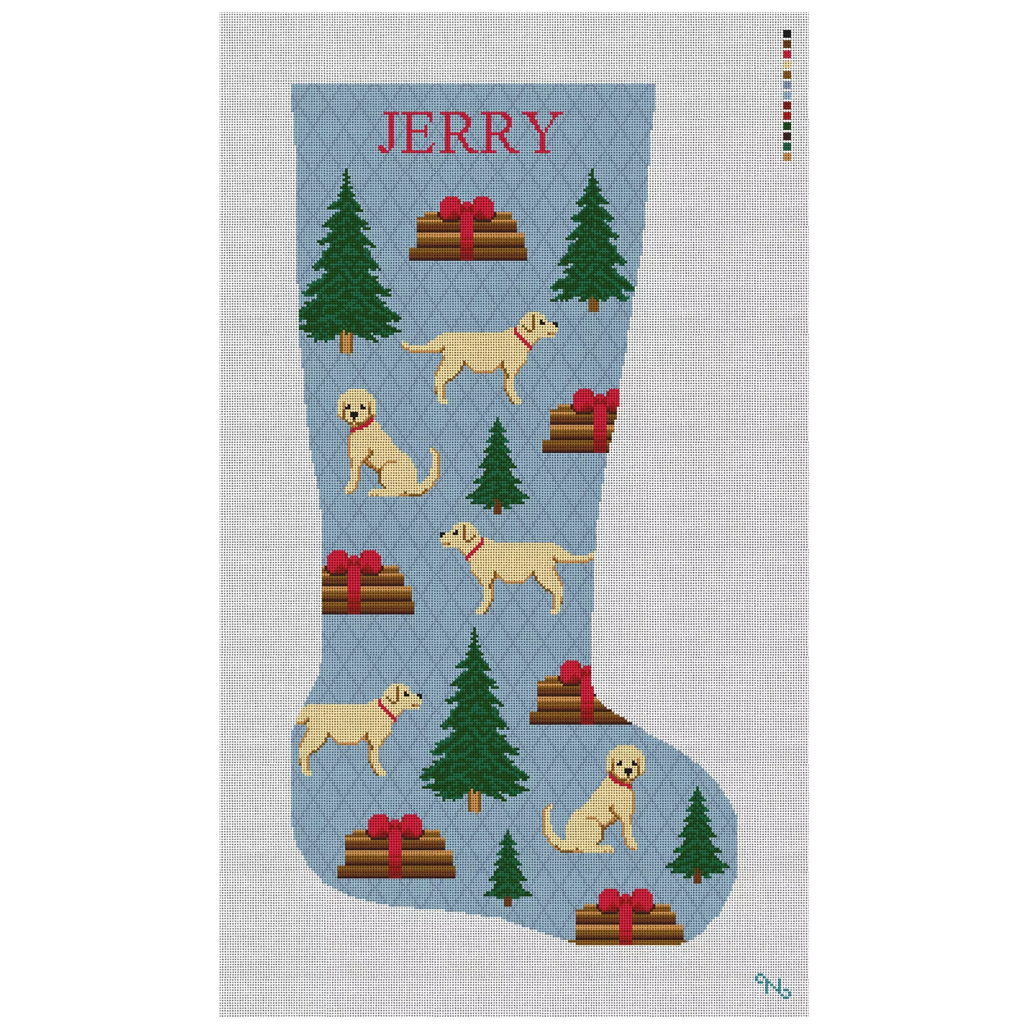Outdoor Holiday Stocking Needlepoint Kit