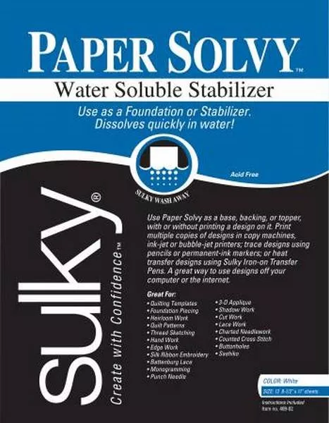 Paper Solvy Water Soluble Stabilizer - Medium