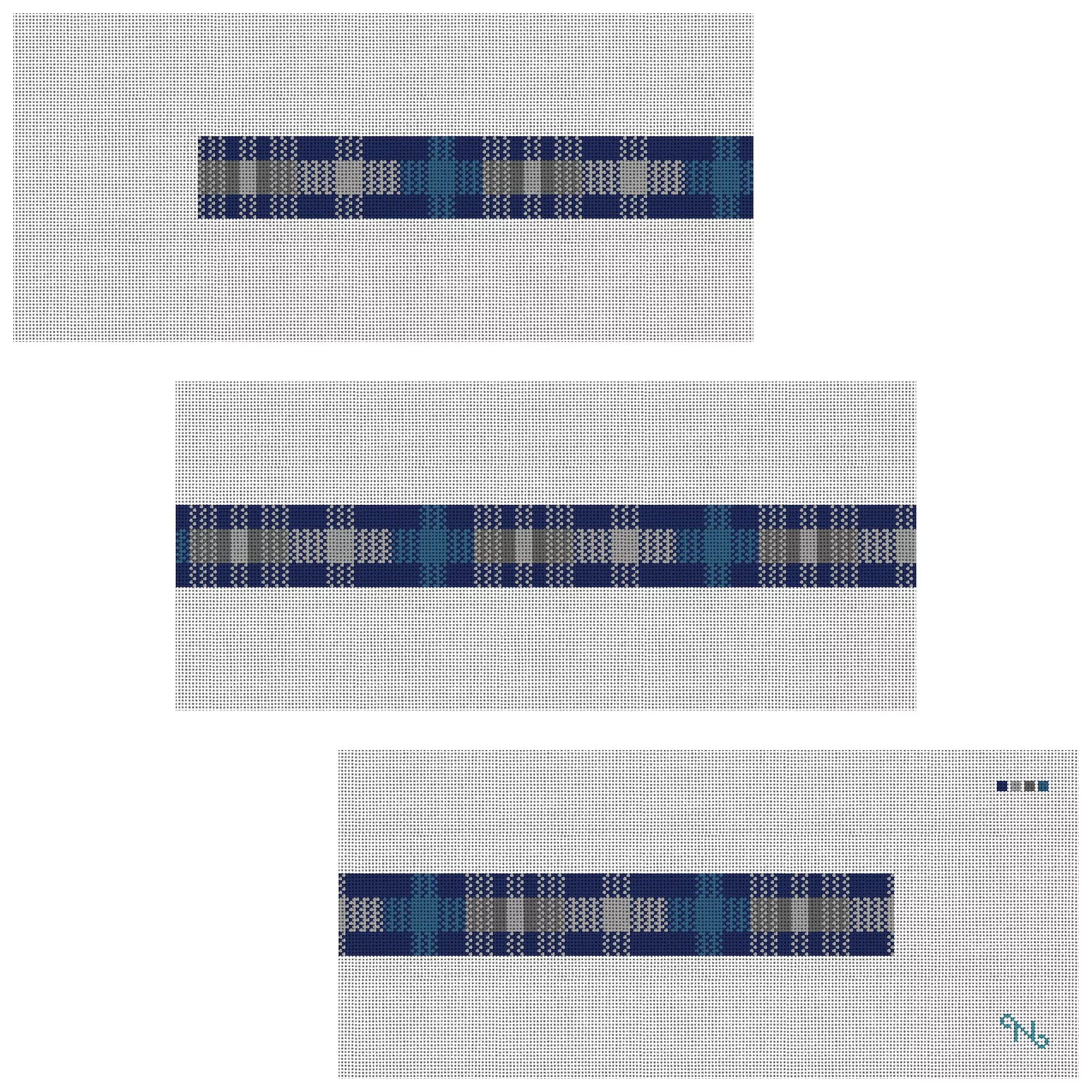 Power Plaid Needlepoint Belt Kit